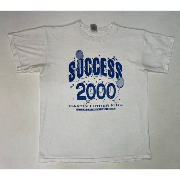 VINTAGE Martin Luther King School 2000 Miami T-shirt Men Large White - Picture 1 of 8